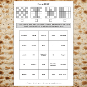 FREE – Passover Bingo  Game